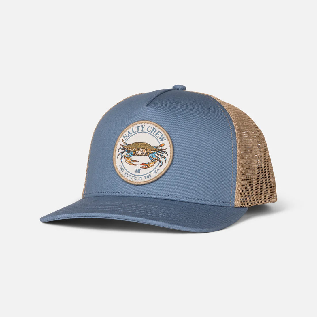 Gorra SALTY CREW Jimmy Trucker Pilot Blue azul con rejilla y parche frontal estilo surf