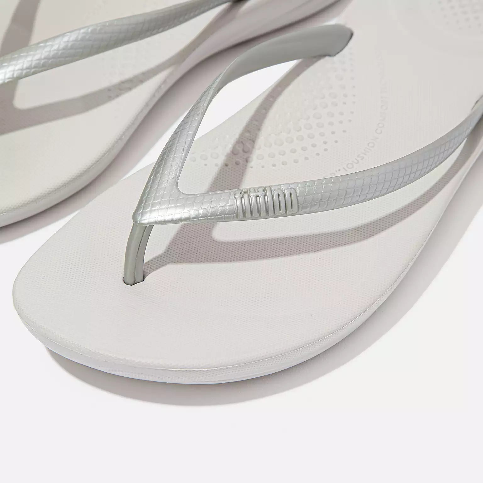Sandalias Fitflop Iqushion Ergonomic Silver