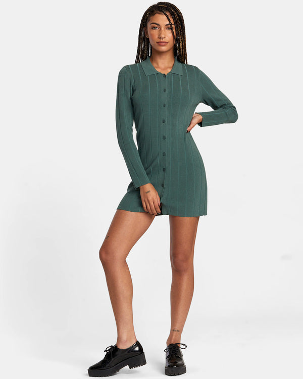 Vestido Rvca Meri Sweater Dress Spinach
