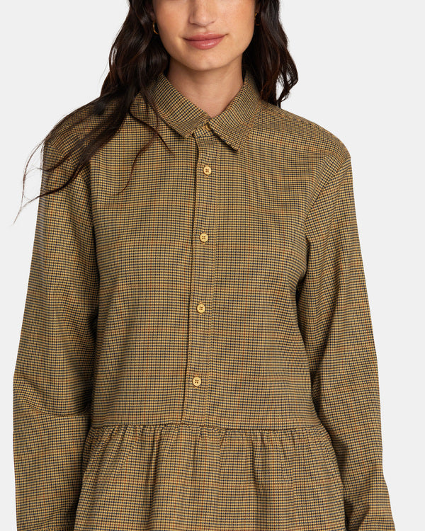 Mini Vestido Rvca Not Today Tan