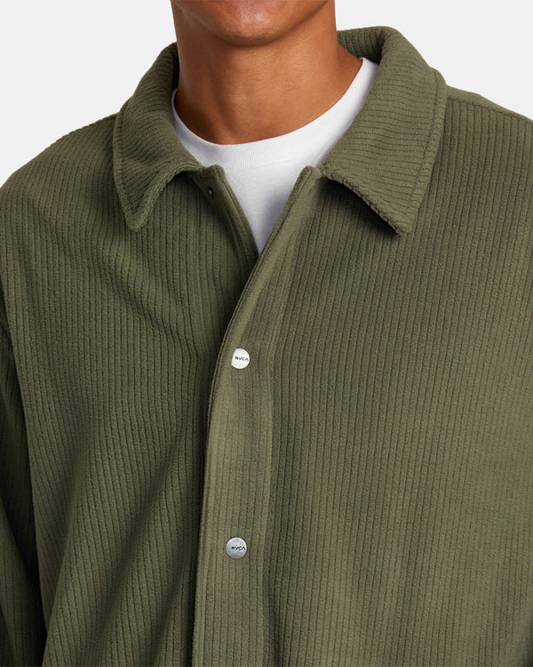 Camisa RVCA Downtown Fleece Olive