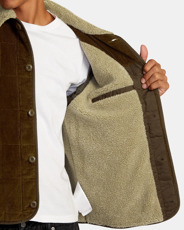 Chaquet RVCA Surplus Sherpa Jacket Chocolate