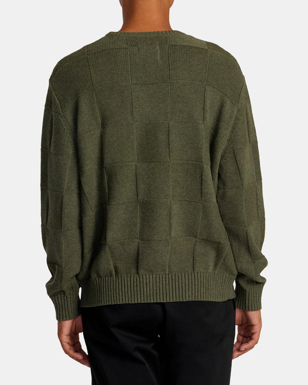 Jersey RVCA Hi Grade Boro Crew Sweater Olive Heather