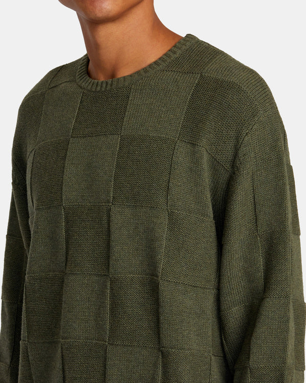 Jersey RVCA Hi Grade Boro Crew Sweater Olive Heather