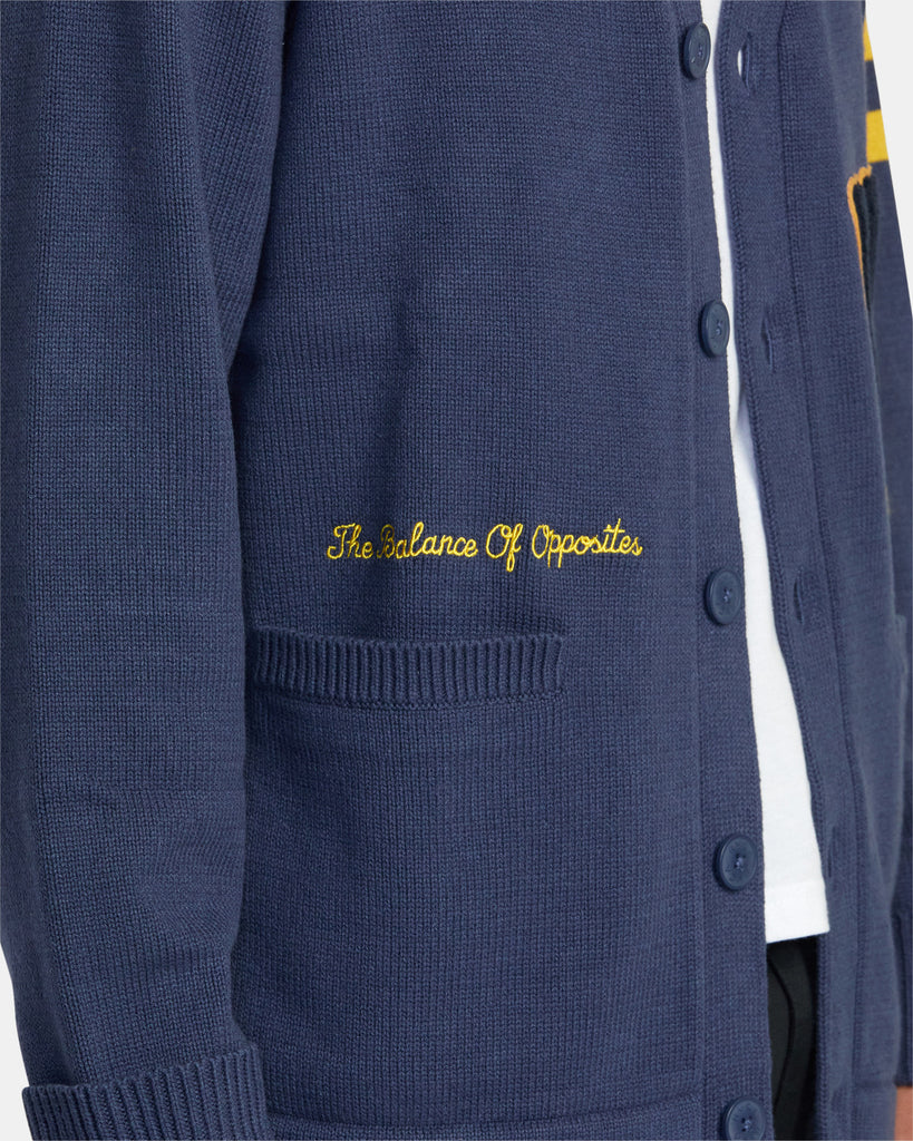 Cardigan RVCA Varsity Sweater Moody Blue