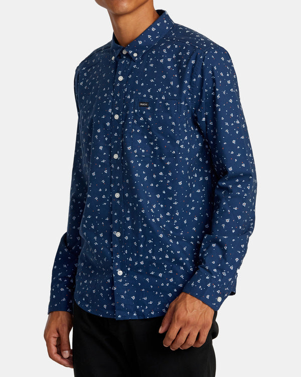 Camisa Rvca That´ll Do Print Dark Denim