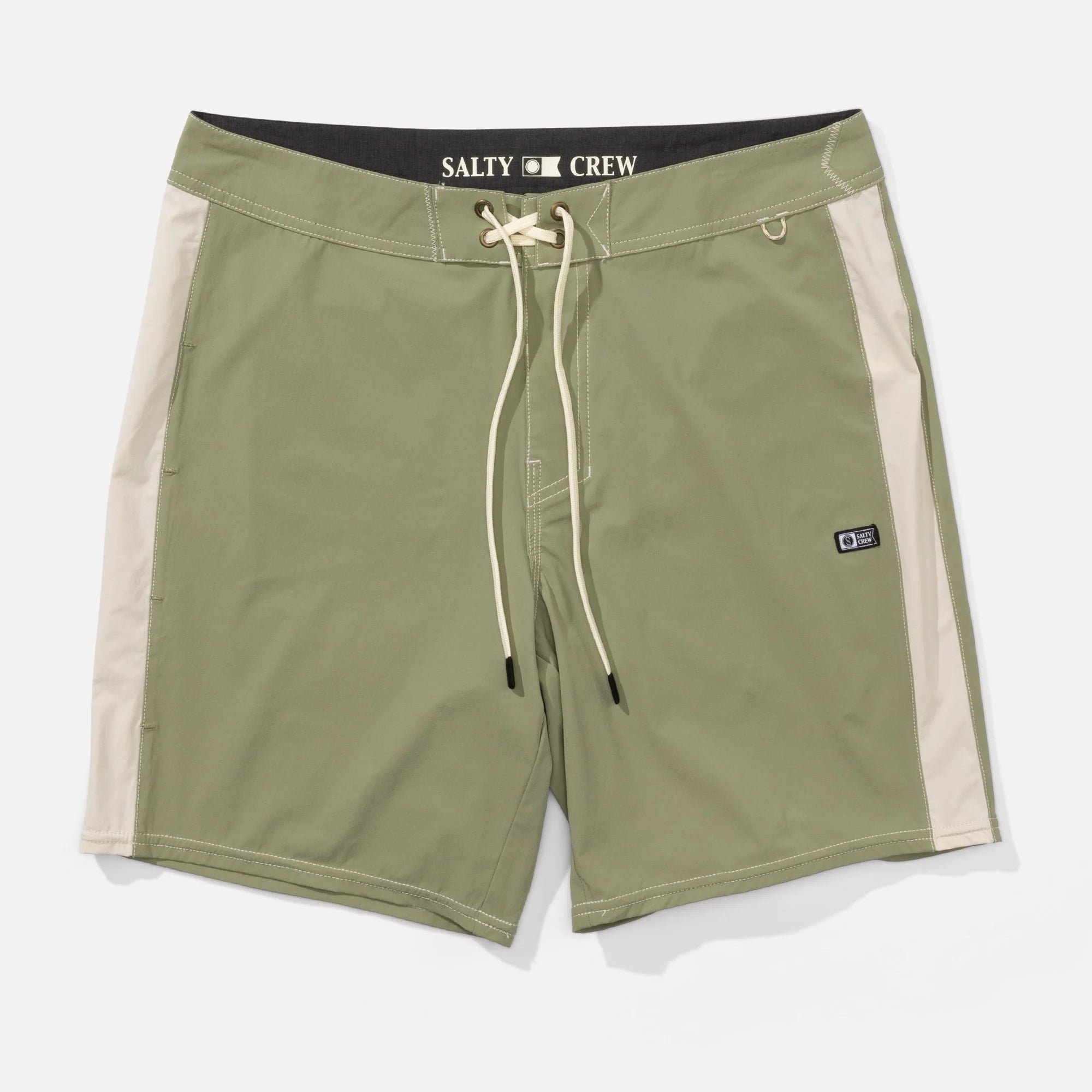Bañador Salty Crew Channel Boardshort Oil Green hombre verde surf secado rápido