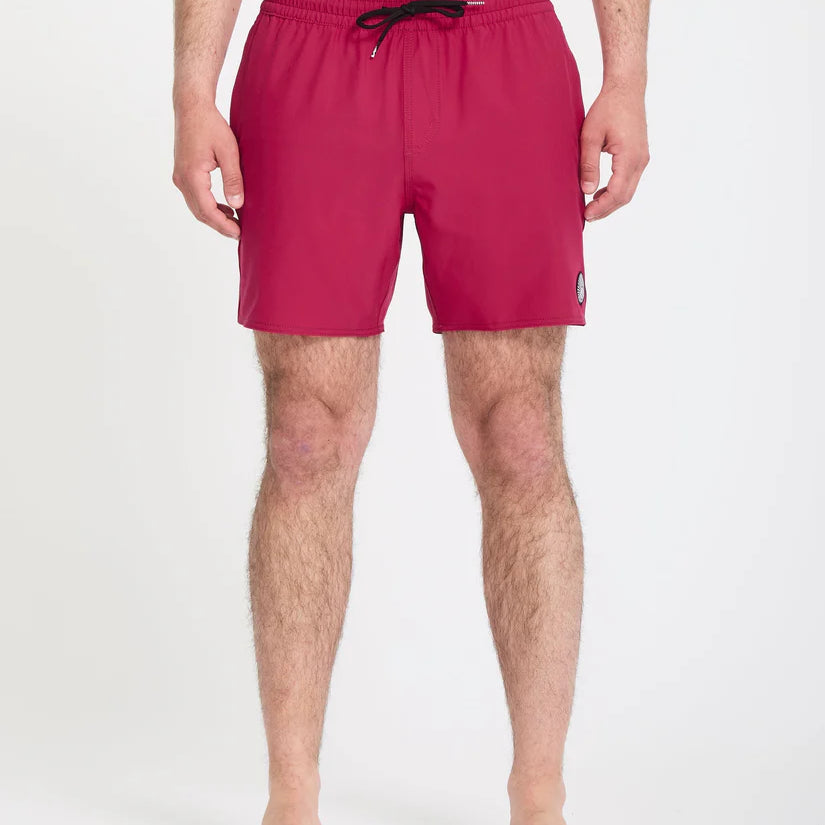 Bañador surf hombre Volcom Lido Solid Trunk 16 Sangría bañador Volcom rojo verano
