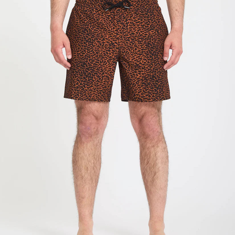 Bañador Volcom Melange Trunk 17 hombre marrón bañador surf Volcom