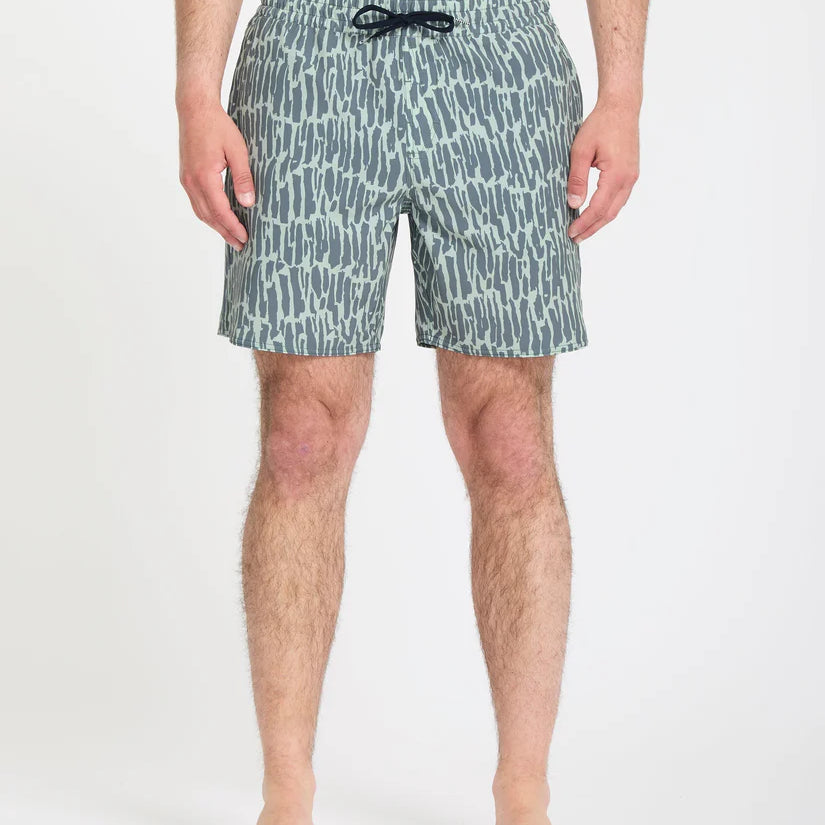 Bañador Volcom Melange Trunk 17 Tradewinds hombre bañador surf verde Volcom