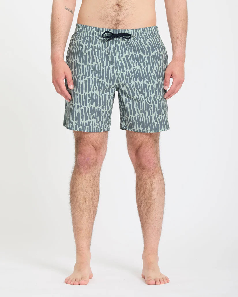 Bañador Volcom Melange Trunk 17 Tradewinds hombre bañador surf verde Volcom