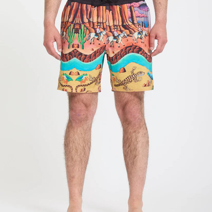Bañador surf hombre Volcom Mickey Mason Trunk 17 Multi boardshort Volcom estampado artístico