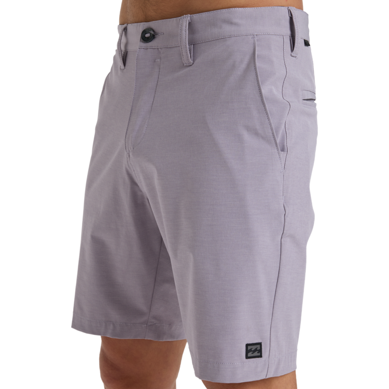 Bermudas BILLABONG Crossfire Mid Light Purple para hombre color malva estilo híbrido surf con bolsillos laterales