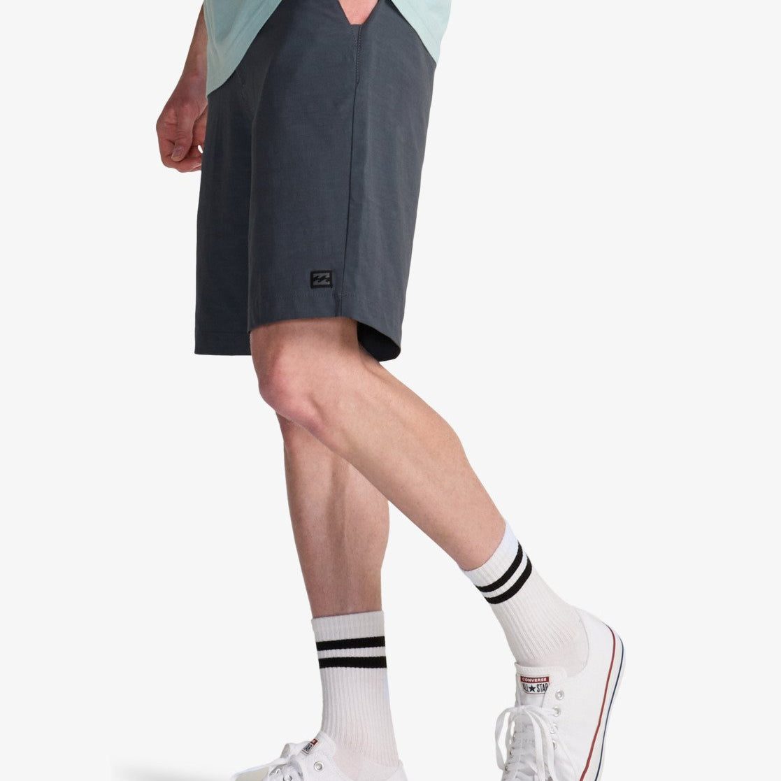 lateral de las bermudas billabong crossfire solid 20 ombre blue