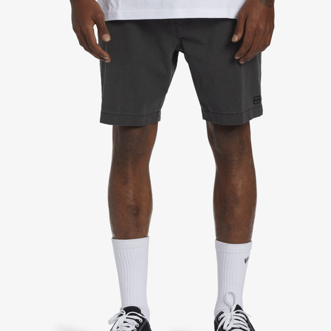 Bermudas BILLABONG Crossfire Wave Washed 18 Black hombre híbridas negras elásticas y de secado rápido