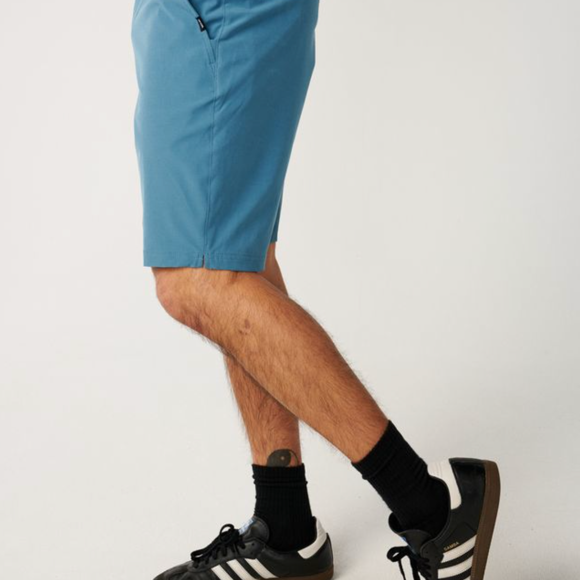 lateral de lasBermudas Híbridas Rip Curl Boardwalk Phase 19 Blue Rock
