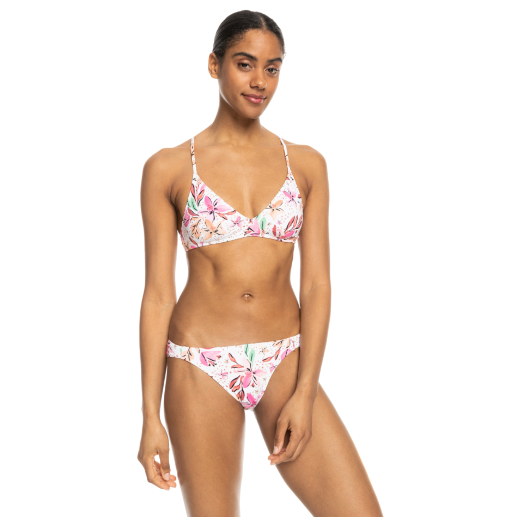 Bikini Roxy Completo Pt Beach Classics Athletic Set White