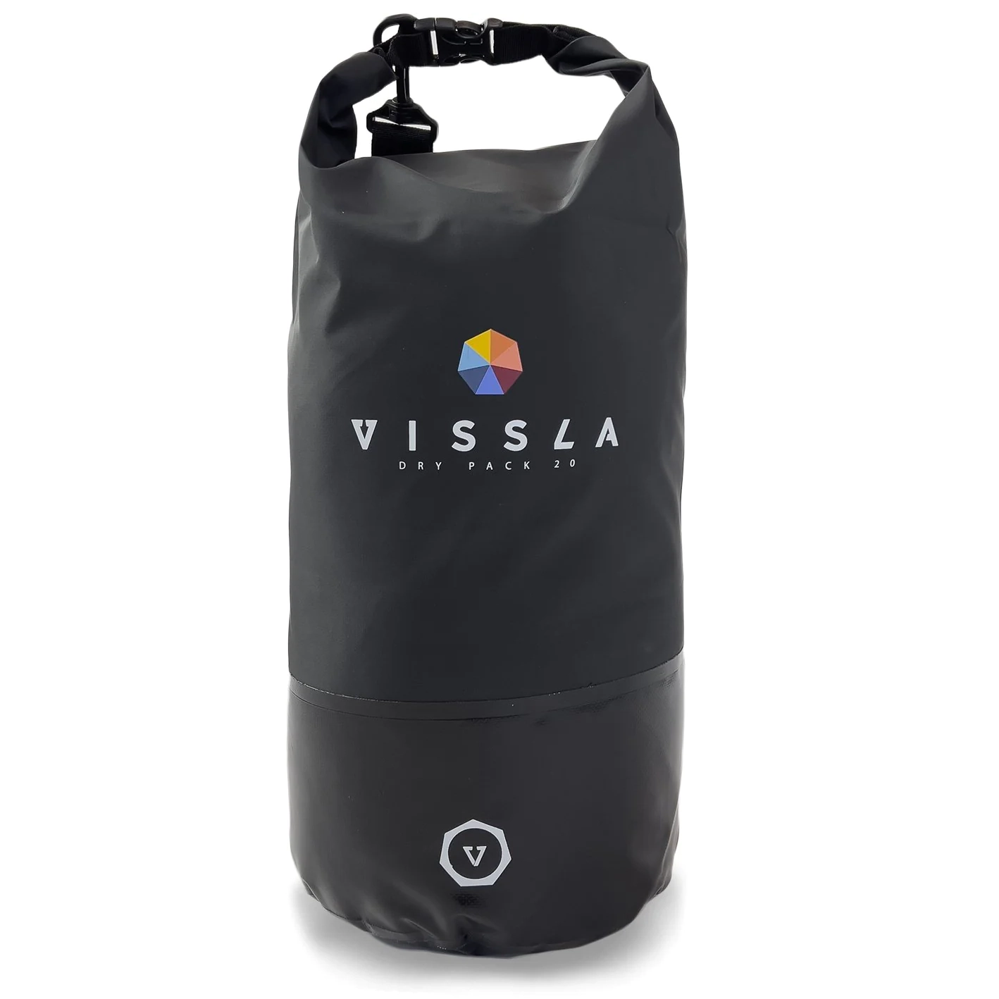 Bolsa estanca VISSLA 7 Seas Phantom 20 litros impermeable negra para deportes acuáticos resistente