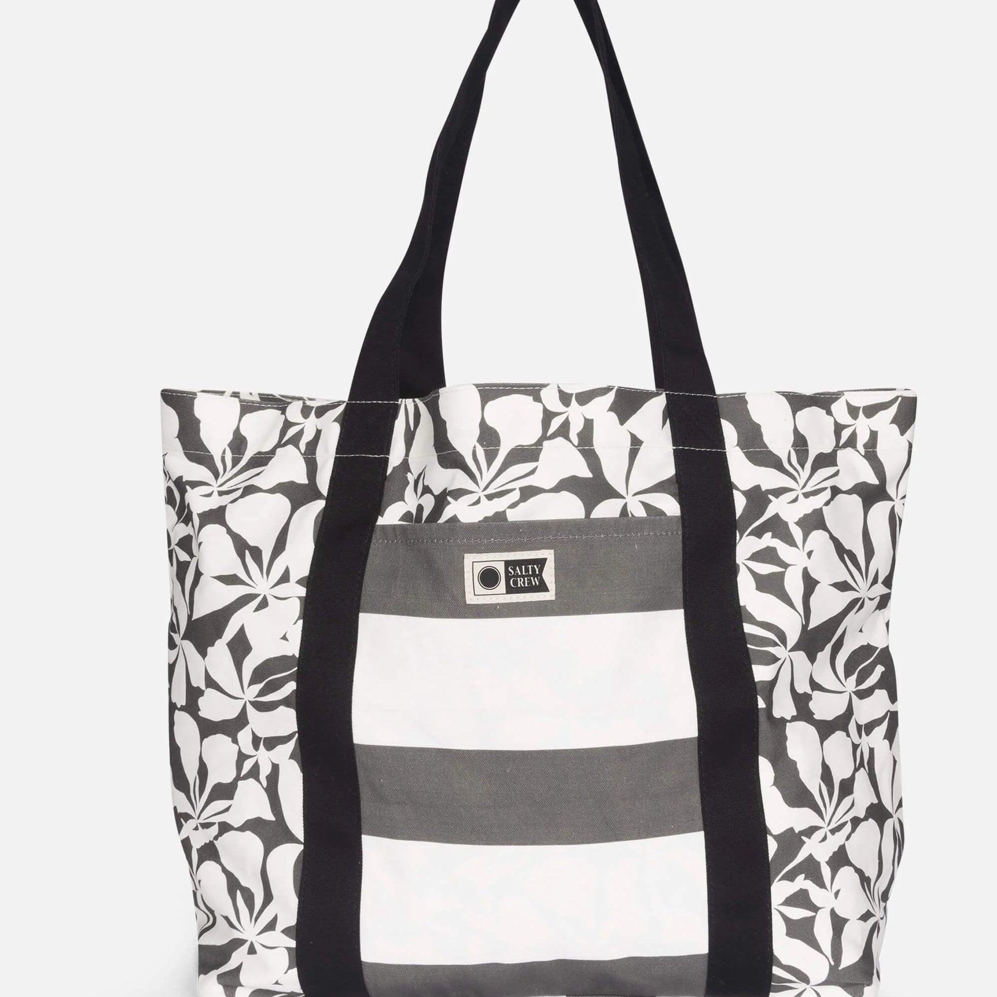Bolso de playa Salty Crew Ashor Beach Bag Black grande blanco negro verano