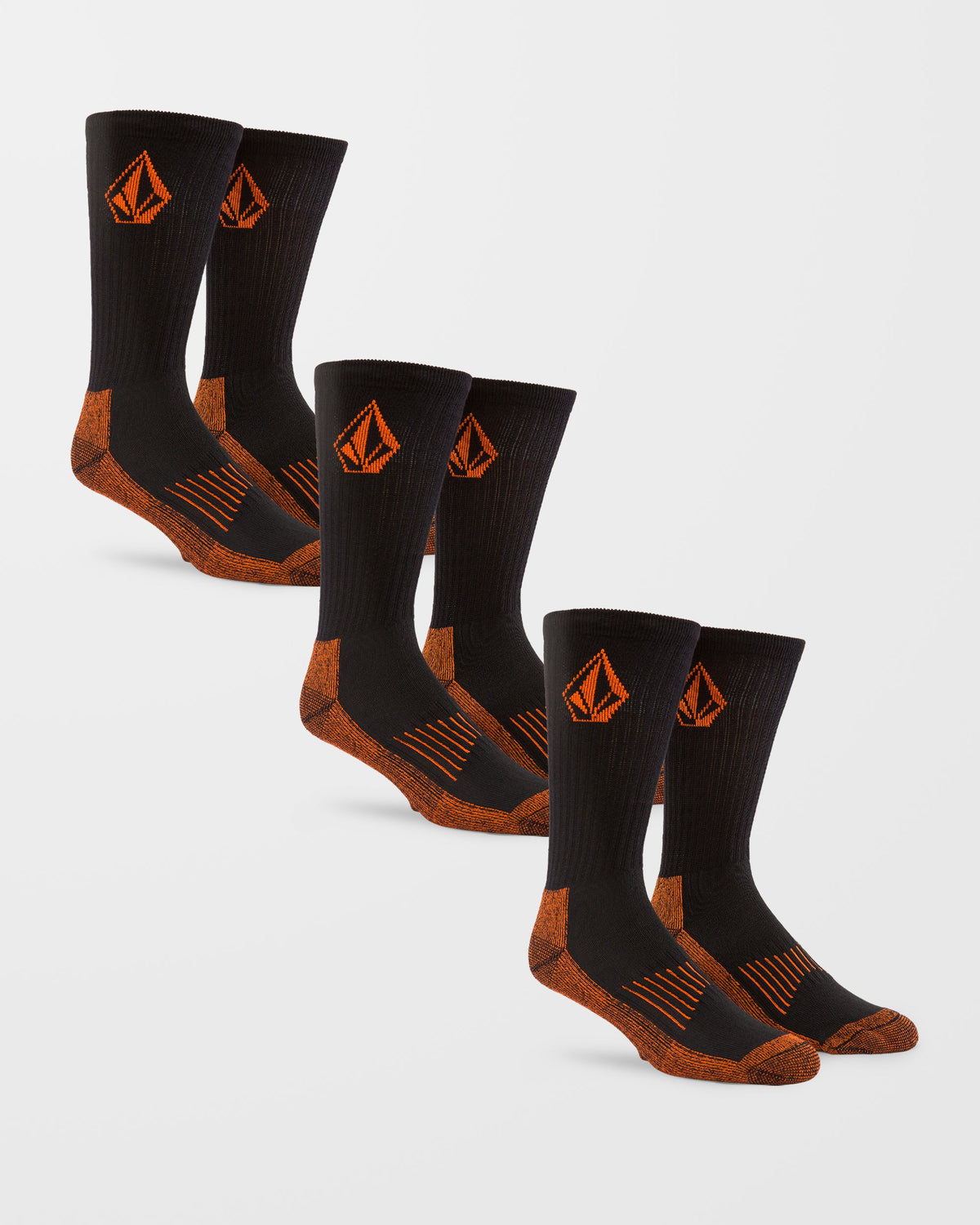 Calcetines Volcom Workwear 3 Pack Black conjunto completo oficial