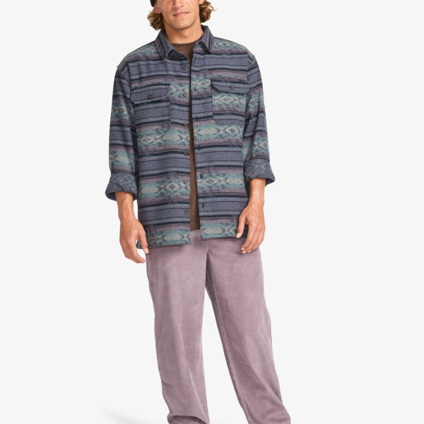 Camisa BILLABONG Offshore Jacquard Flannel Ombre Blue hombre algodón estampado azul estilo surf