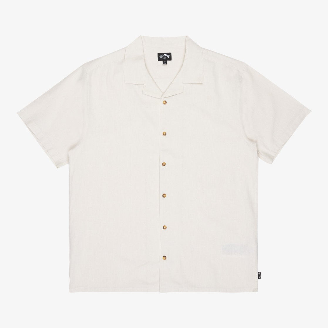 Camisa BILLABONG Vacay Linen Off White para hombre de lino ligera y fresca color blanco roto