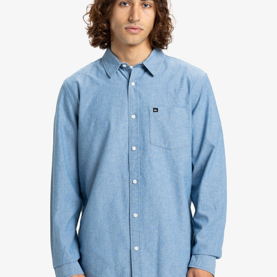 Camisa Quiksilver Yosemite Chambrayls Ashley Blue para hombre estilo surf casual