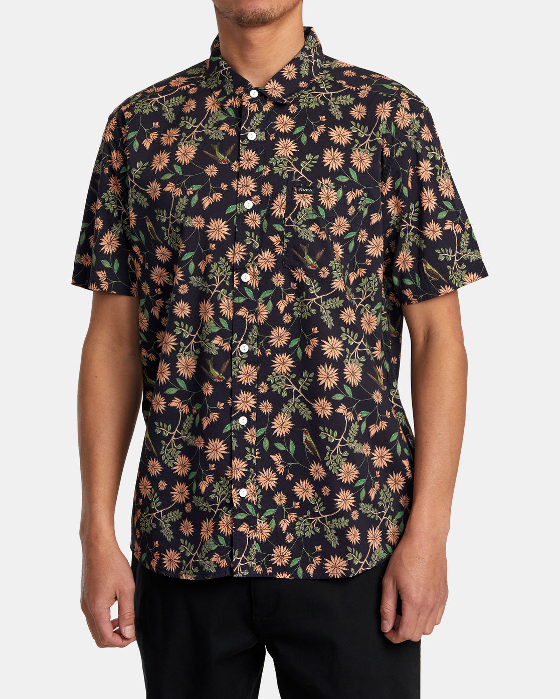 Camisa RVCA Morning Glory hombre camisa floral surf RVCA manga corta.