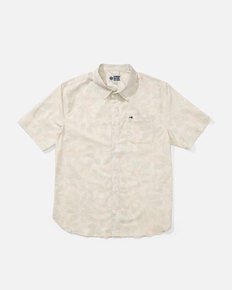 Camisa Salty Crew Drifter UV Button Up Birch hombre beige clara protección solar verano