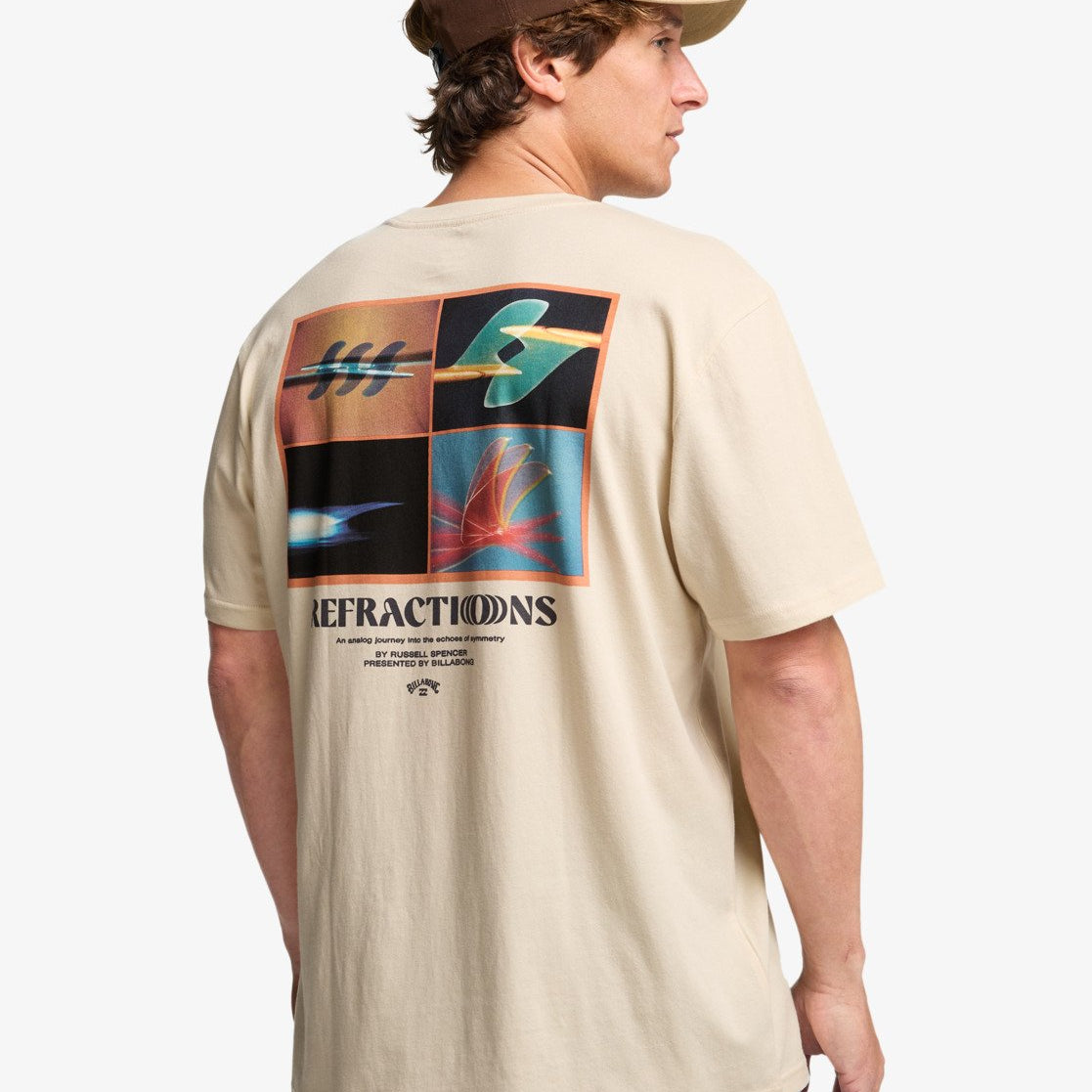 Camiseta Billabong Russel Spencer Refractions Oyster Gray, vista frontal