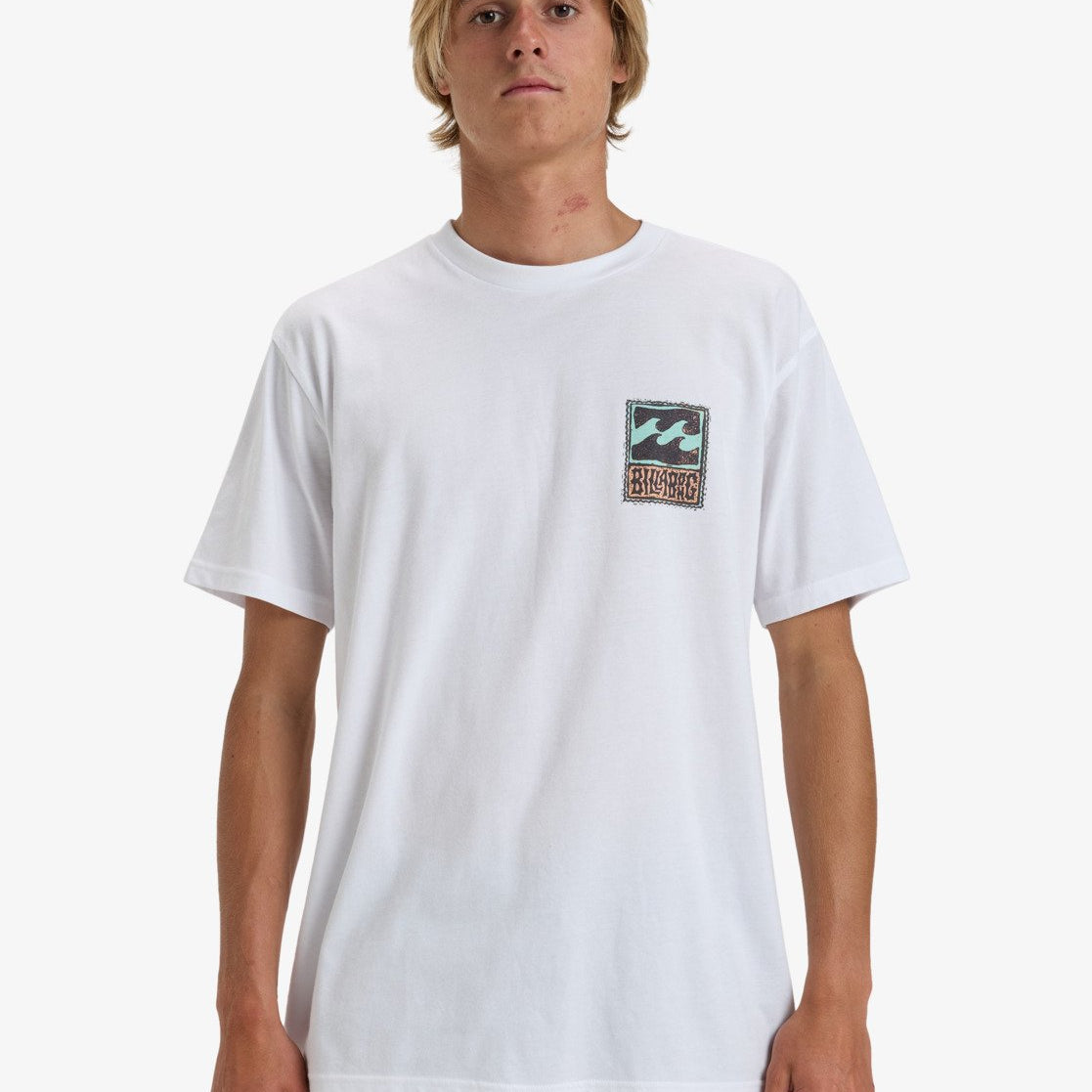 Camiseta Billabong Stamp White para hombre en color White vista 01