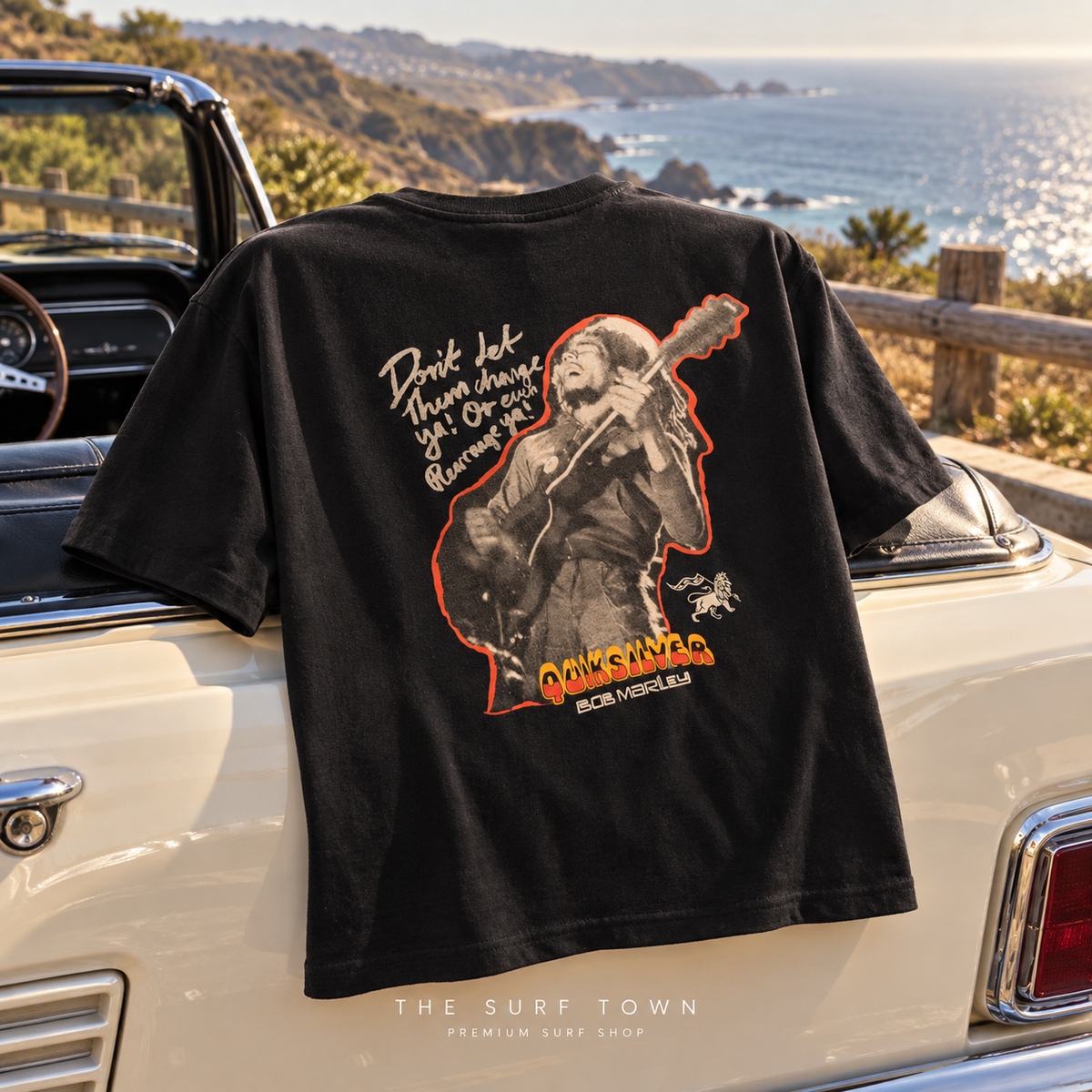 Camiseta Quiksilver Bob Marley Be Loved - Black - imagen editorial de The Surf Town