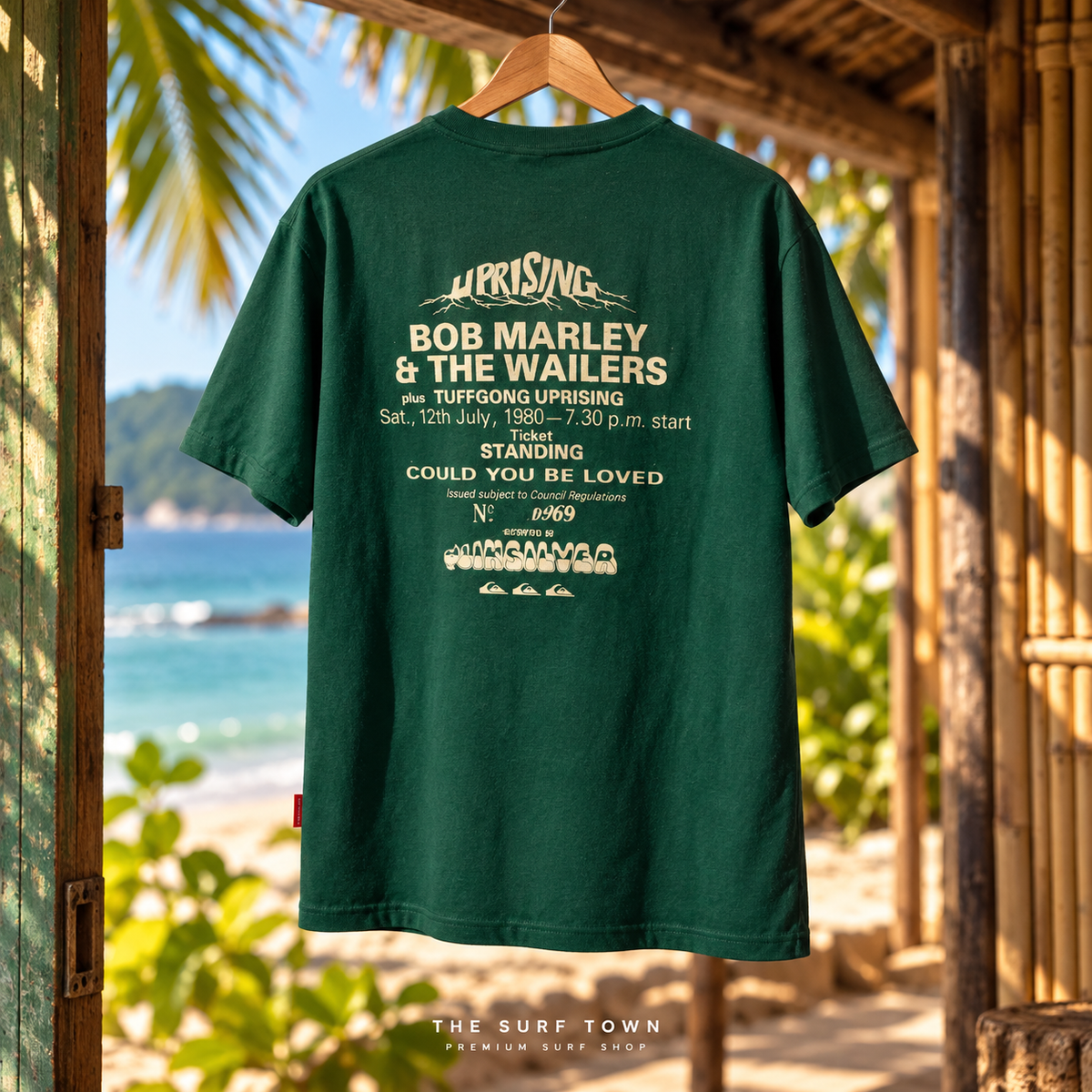 Camiseta Quiksilver Bob Marley Concert - Botanical Garden - imagen editorial de The Surf Town