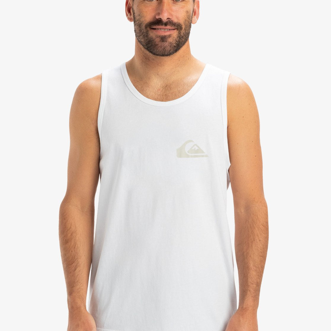 Camiseta sin mangas QUIKSILVER Comp Logo Tank White hombre blanca estilo surf verano tank top