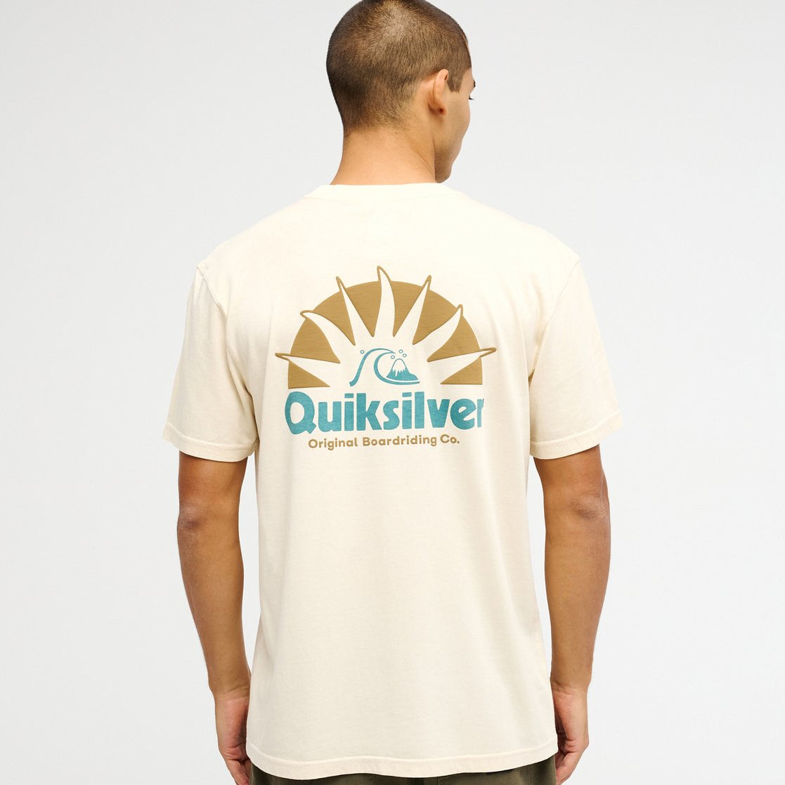 Camiseta Quiksilver Evo Rays Bone White, vista lateral