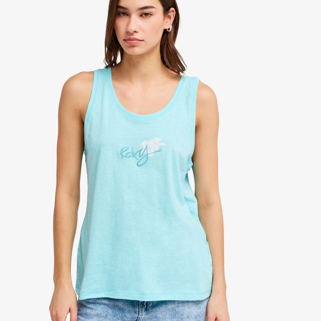 Camiseta ROXY Dream Oasis Tanager Turquoise mujer top sin mangas azul turquesa surf verano