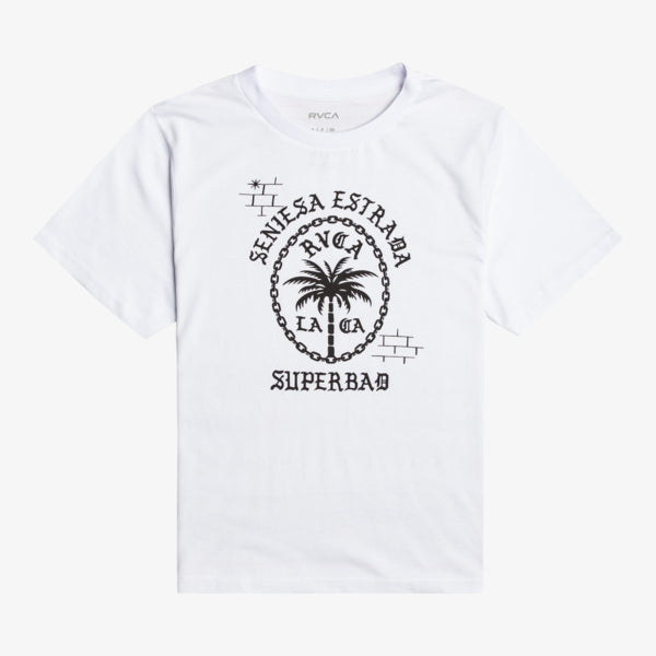 camiseta RVCA Superbad White mujer camiseta surf blanca