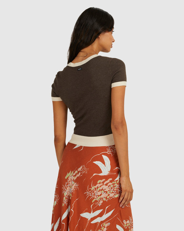 parte trasera camiseta RVCA VA State Java mujer