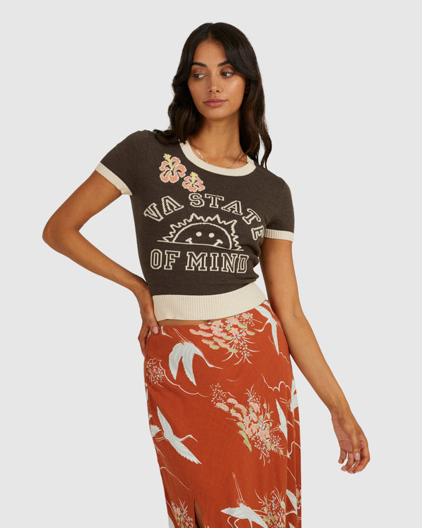 camiseta RVCA VA State Java mujer outfit surf verano