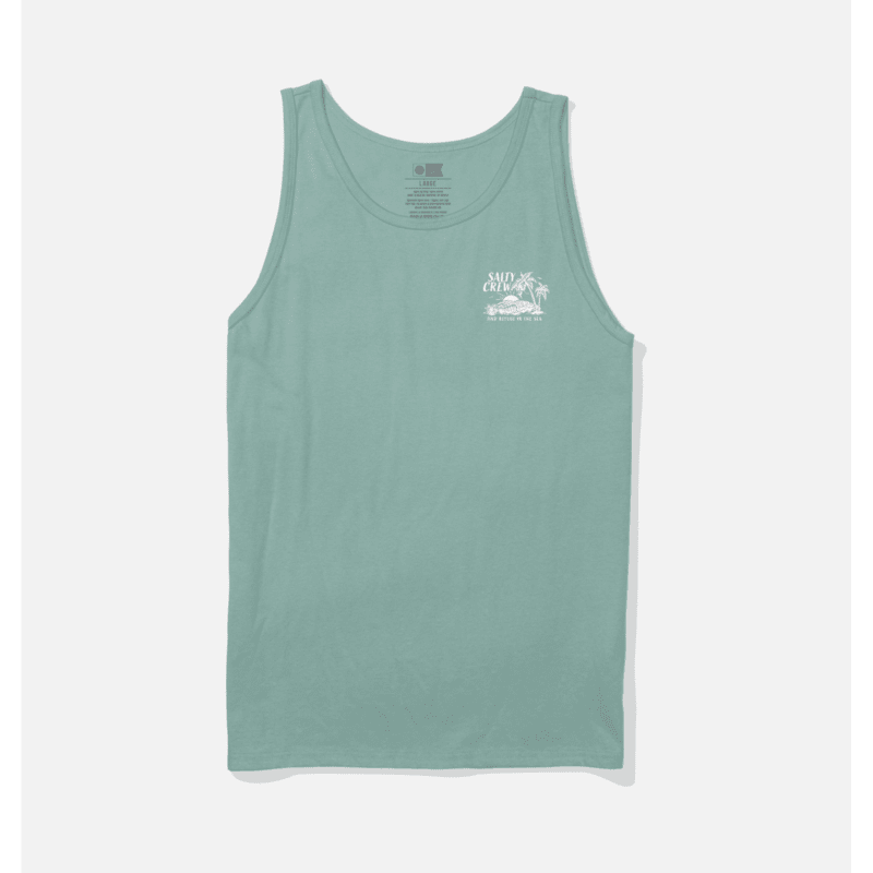 Camiseta de tirantes Salty Crew Outside Tank Mackerel para hombre en color verde agua con diseño surfero y estilo veraniego