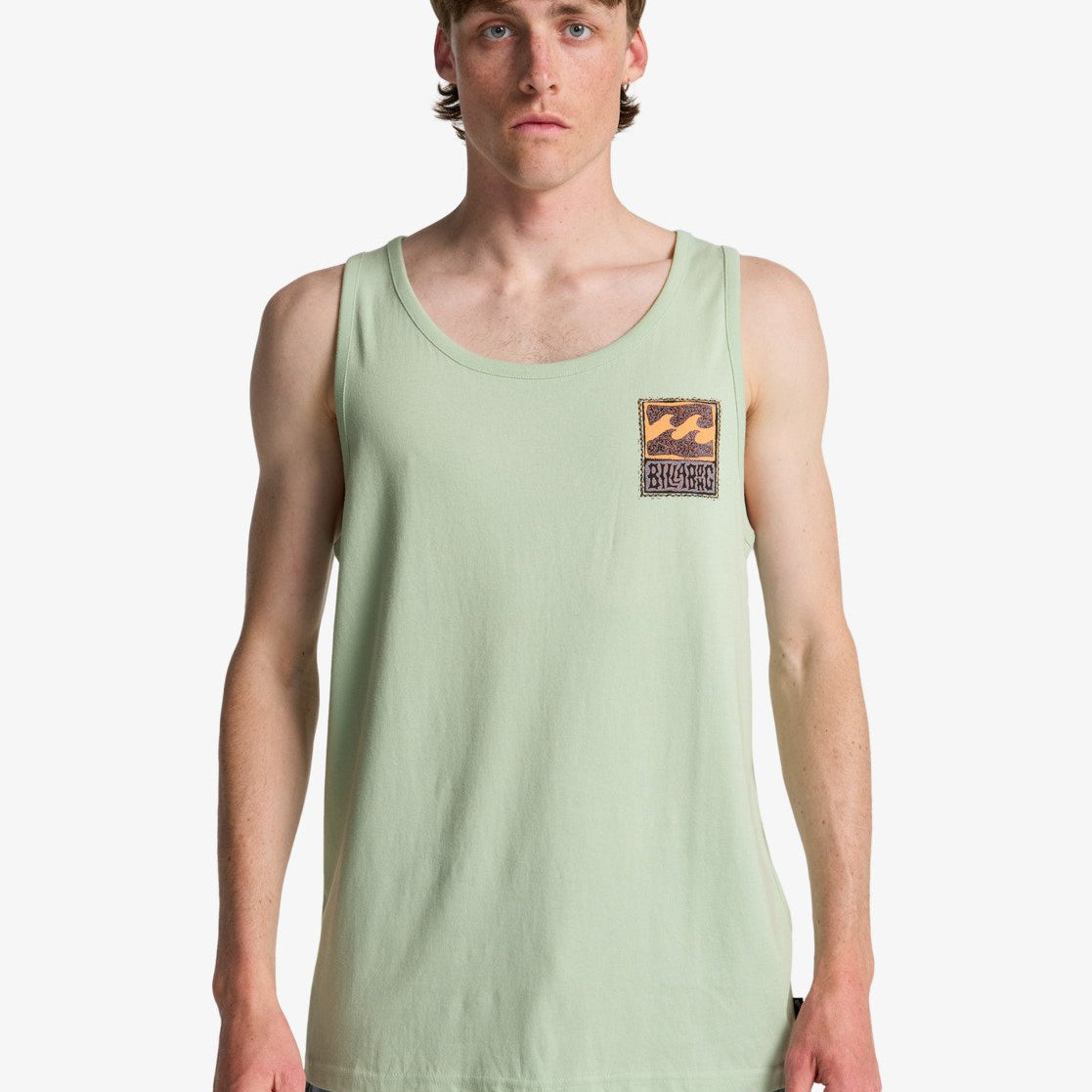 Camiseta de tirantes BILLABONG Stampe Vintage Green hombre color verde vintage estilo surf