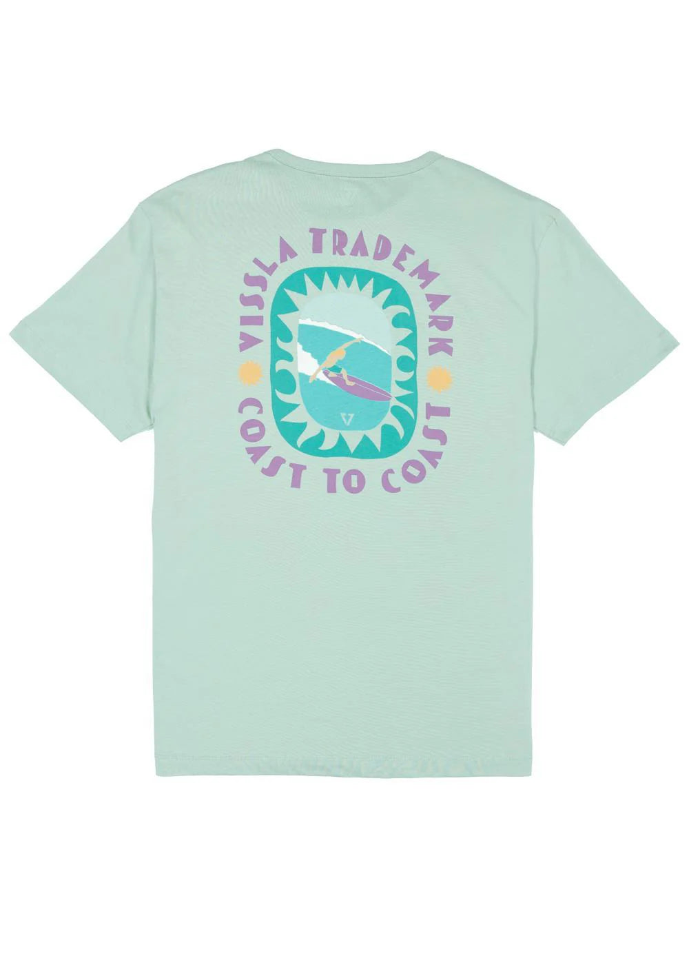 Camiseta Vissla Coast To Coast Eco Ss Tee Agave verde camiseta surf hombre algodón orgánico