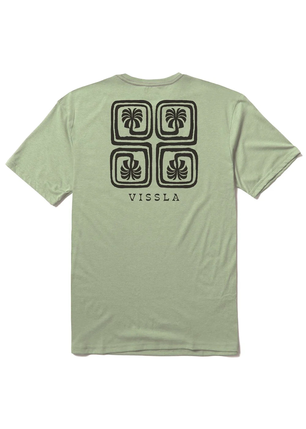 Camiseta Vissla Lost Coast Comp Lite Eco Drirelease Light Sage verde técnica transpirable hombre