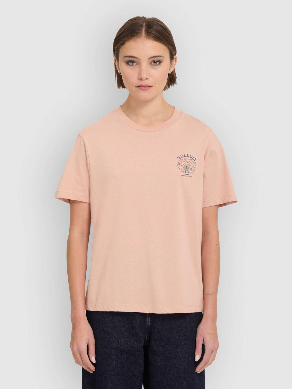 Camiseta Volcom Radical Daze Up Misty Rose vista frontal oficial