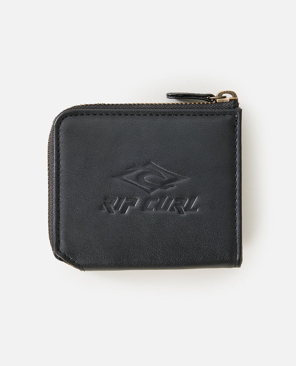 Cartera Rip Curl Zip Around PU Black negra con cremallera y logo grabado