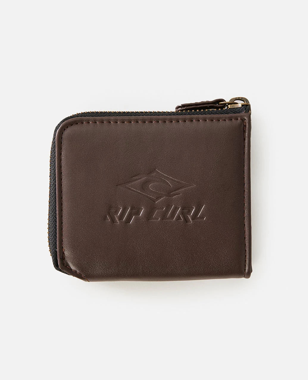 Cartera Rip Curl Zip Around PU Brown marrón con cremallera y logo grabado
