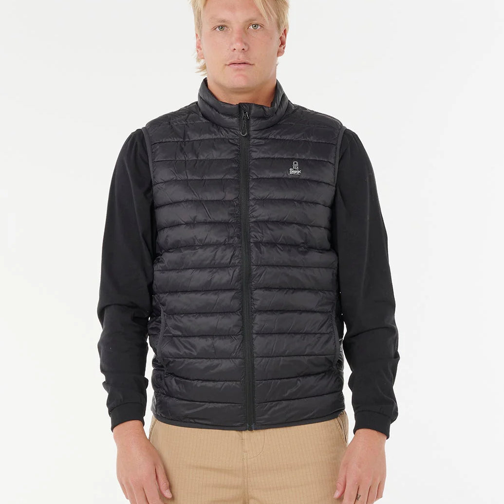 chaleco Rip Curl Anti Series Search Puffer Vest Black hombre negro ligero acolchado