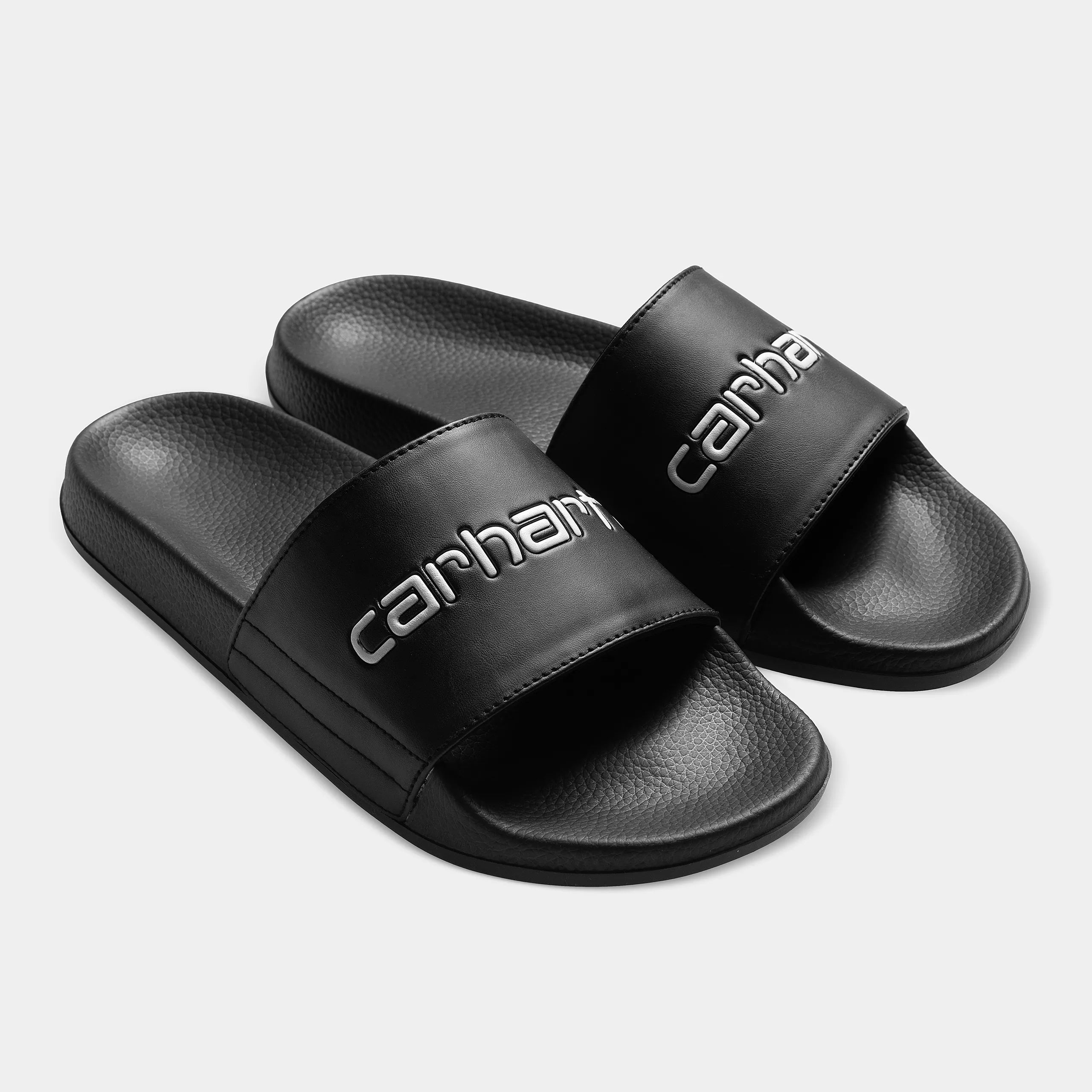 Chanclas de pala Carhartt WIP Slippers negras con logo Carhartt en la pala