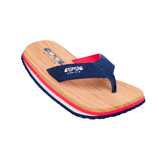 Chanclas Cool Original Eve Wood hombre con suela efecto madera y tiras azul marino cómodas y resistentes estilo surf