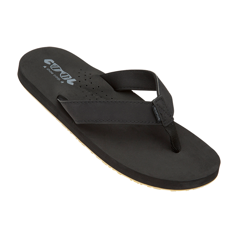 Chanclas Cool Sin Black unisex negras con suela EVA ligeras cómodas estilo minimalista surf